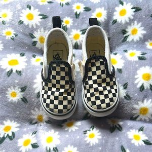 Toddler Vans slip on size 7.5 checkered